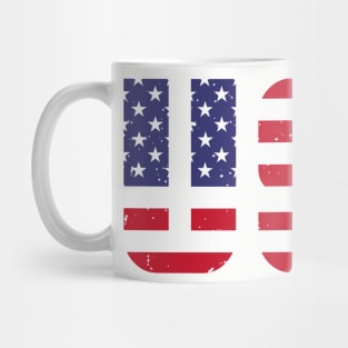 USA Flag Typography Gifts for USA Lover Mug